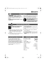 Предварительный просмотр 94 страницы Würth 0702 124 0 Translation Of The Original Operating Instructions