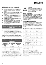 Preview for 12 page of Würth 0702 353 0 Translation Of The Original Operating Instructions