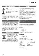 Preview for 116 page of Würth 0702 353 0 Translation Of The Original Operating Instructions