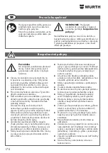 Предварительный просмотр 170 страницы Würth 0702 353 0 Translation Of The Original Operating Instructions