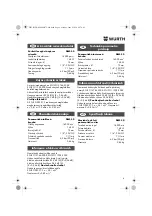 Preview for 6 page of Würth 0703 222 X Translation Of The Original Operating Instructions