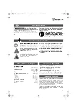 Предварительный просмотр 16 страницы Würth 071455 205 Translation Of The Original Operating Instructions