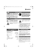 Предварительный просмотр 24 страницы Würth 071455 205 Translation Of The Original Operating Instructions