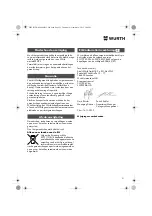 Предварительный просмотр 31 страницы Würth 071455 205 Translation Of The Original Operating Instructions