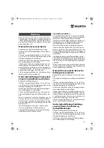 Предварительный просмотр 33 страницы Würth 071455 205 Translation Of The Original Operating Instructions