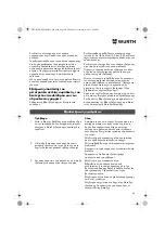 Предварительный просмотр 50 страницы Würth 071455 205 Translation Of The Original Operating Instructions