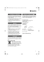 Предварительный просмотр 51 страницы Würth 071455 205 Translation Of The Original Operating Instructions