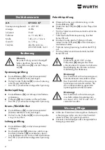 Предварительный просмотр 4 страницы Würth 0715 53 07 Translation Of The Original Operating Instructions