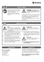 Предварительный просмотр 6 страницы Würth 0715 53 07 Translation Of The Original Operating Instructions