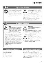 Предварительный просмотр 9 страницы Würth 0715 53 07 Translation Of The Original Operating Instructions