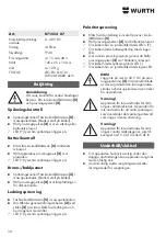 Предварительный просмотр 34 страницы Würth 0715 53 07 Translation Of The Original Operating Instructions