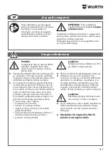 Предварительный просмотр 67 страницы Würth 0715 53 100 Translation Of The Original Operating Instruction