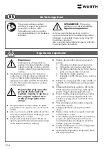 Предварительный просмотр 124 страницы Würth 0715 53 175 Translation Of The Original Operating Instructions