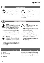 Предварительный просмотр 34 страницы Würth 0715 53 220 Translation Of The Original Operating Instructions