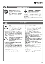 Preview for 49 page of Würth 0715 53 370 Operating Instructions Manual