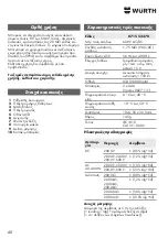 Preview for 60 page of Würth 0715 53 370 Operating Instructions Manual