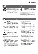 Preview for 109 page of Würth 0715 53 370 Operating Instructions Manual