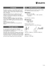 Preview for 113 page of Würth 0715 53 370 Operating Instructions Manual