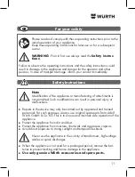 Предварительный просмотр 11 страницы Würth 0715 53 790 Translation Of The Original Operating Instructions