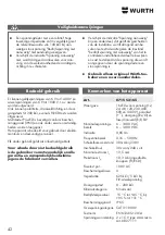 Preview for 42 page of Würth 071553165 Translation Of The Original Operating Instructions