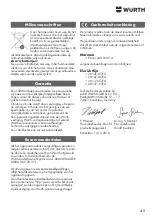 Preview for 45 page of Würth 071553165 Translation Of The Original Operating Instructions