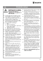 Preview for 47 page of Würth 071553165 Translation Of The Original Operating Instructions