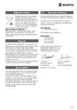 Preview for 57 page of Würth 071553165 Translation Of The Original Operating Instructions