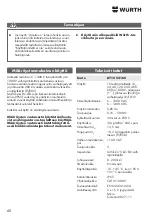 Preview for 60 page of Würth 071553165 Translation Of The Original Operating Instructions