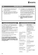 Preview for 90 page of Würth 071553165 Translation Of The Original Operating Instructions