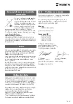 Preview for 105 page of Würth 071553165 Translation Of The Original Operating Instructions