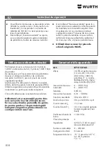 Preview for 108 page of Würth 071553165 Translation Of The Original Operating Instructions