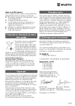 Preview for 123 page of Würth 071553165 Translation Of The Original Operating Instructions