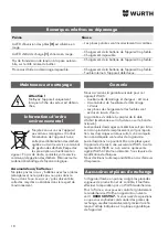 Preview for 18 page of Würth 0772 121 Translation Of The Original Operating Instructions