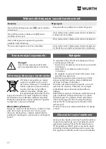 Preview for 57 page of Würth 0772 121 Translation Of The Original Operating Instructions