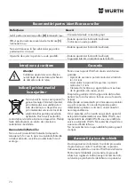 Preview for 73 page of Würth 0772 121 Translation Of The Original Operating Instructions