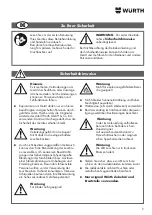 Предварительный просмотр 5 страницы Würth 0827 806 004 Translation Of The Original Operating Instructions