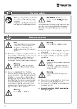 Предварительный просмотр 10 страницы Würth 0827 806 004 Translation Of The Original Operating Instructions