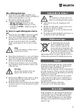 Предварительный просмотр 59 страницы Würth 0827 806 004 Translation Of The Original Operating Instructions