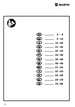 Предварительный просмотр 2 страницы Würth 0827 809 119 Translation Of The Original Operating Instructions