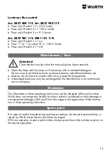 Preview for 13 page of Würth 0827 809 119 Translation Of The Original Operating Instructions