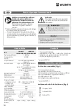 Preview for 38 page of Würth 0827 820 210 Operating Instructions Manual