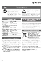 Preview for 8 page of Würth 0827 940 101 Operating Instructions Manual