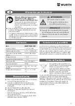 Предварительный просмотр 5 страницы Würth 0827 940 105 Operating Instructions Manual