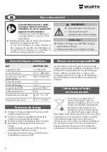 Предварительный просмотр 6 страницы Würth 0827 940 105 Operating Instructions Manual