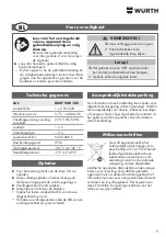 Preview for 9 page of Würth 0827 940 105 Operating Instructions Manual