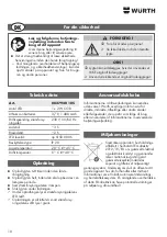 Preview for 10 page of Würth 0827 940 105 Operating Instructions Manual