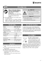 Preview for 15 page of Würth 0827 940 105 Operating Instructions Manual