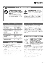 Preview for 17 page of Würth 0827 940 114 Translation Of The Original Operating Instructions