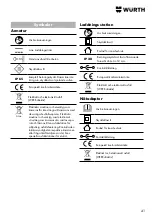 Предварительный просмотр 43 страницы Würth 0827 940 130 Translation Of The Original Operating Instructions