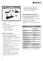 Preview for 44 page of Würth 0827 940 16X Translation Of The Original Operating Instructions